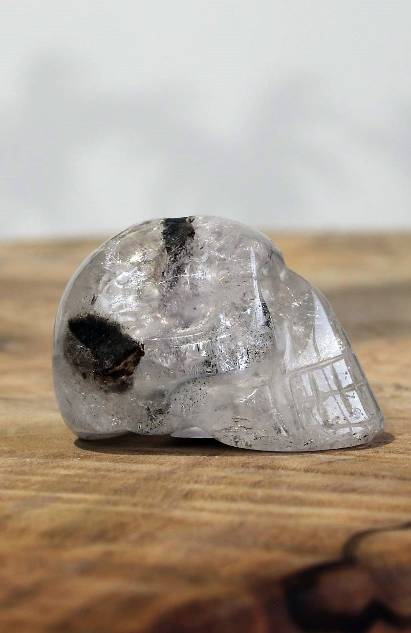 Black Tibetan Quartz Skull AA